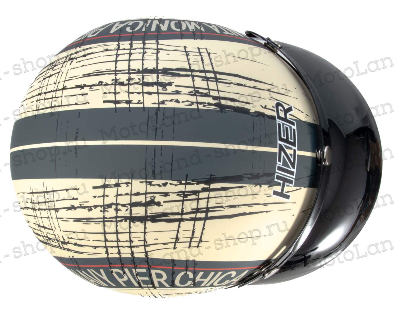 Шлем мото открытый HIZER J510 №1 (XXL) (2 визора)