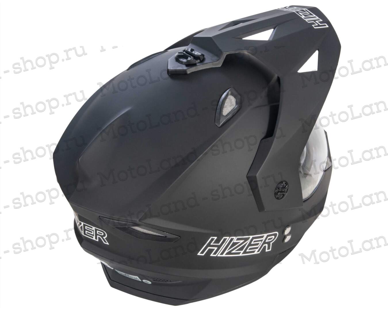 Шлем мото мотард HIZER J6802 №3 (L)  matt black (2 визора)