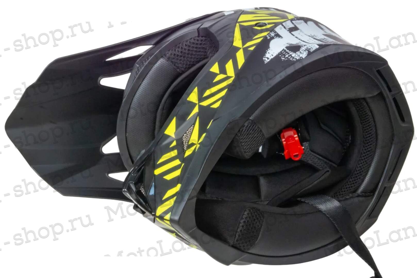 Шлем мото кроссовый HIZER 211 №2 (M)  black/green (подростковый)