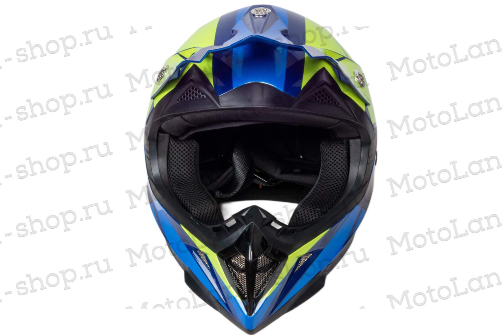 Шлем мото кроссовый HIZER 915 №6 (XL) havy/neon/yellow/blue