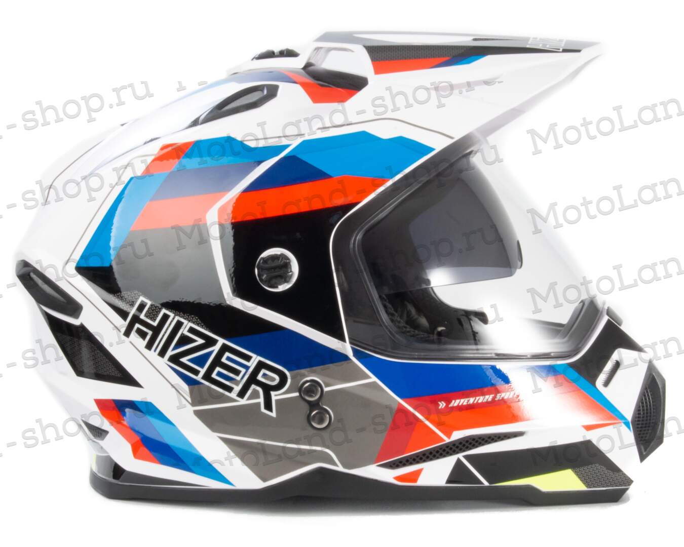 Шлем мото мотард HIZER J6802 №7 (XXL) ADVENTURE (2 визора)