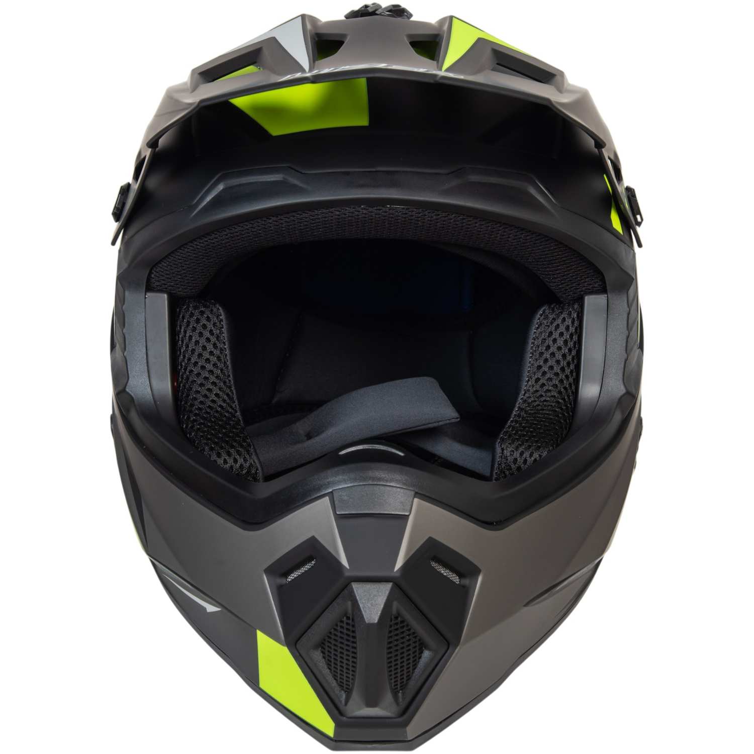 Шлем мото кроссовый HIZER J6801 №1 (M) gray/lemon