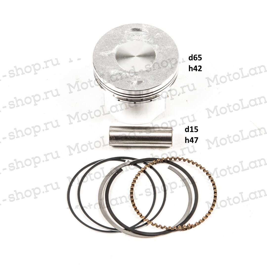 Поршень в сборе 165FML (CBB200) 165FMM (CB250D-G) 165FMM (CBB250) d=65,5mm  Поршень в сборе 165FML (CBB200) 165FMM (CB250D-G) 165FMM (CBB250) d=65,5mm