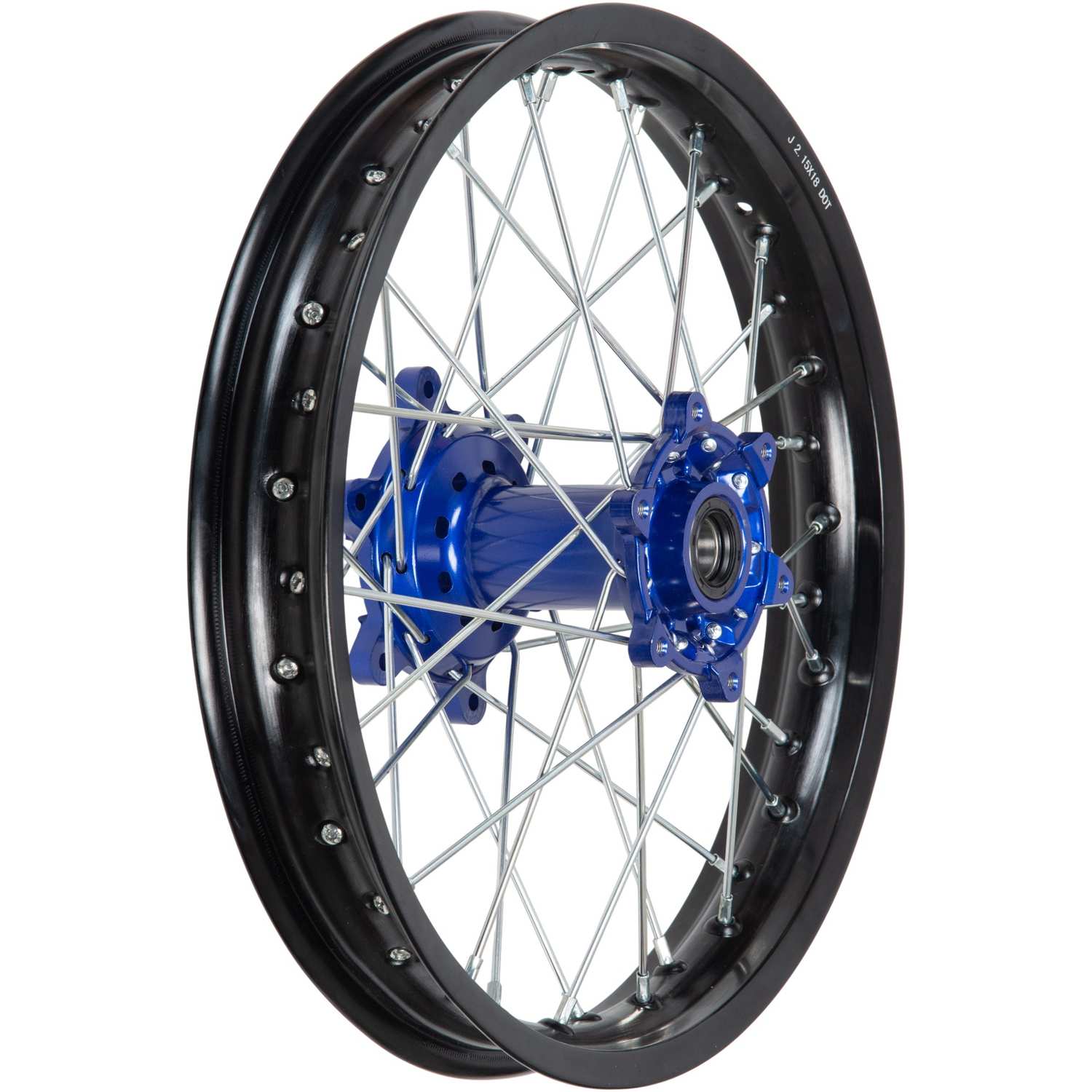 Обод задний 18" FX 250/300/450 алюминий/черный/ступица синяя