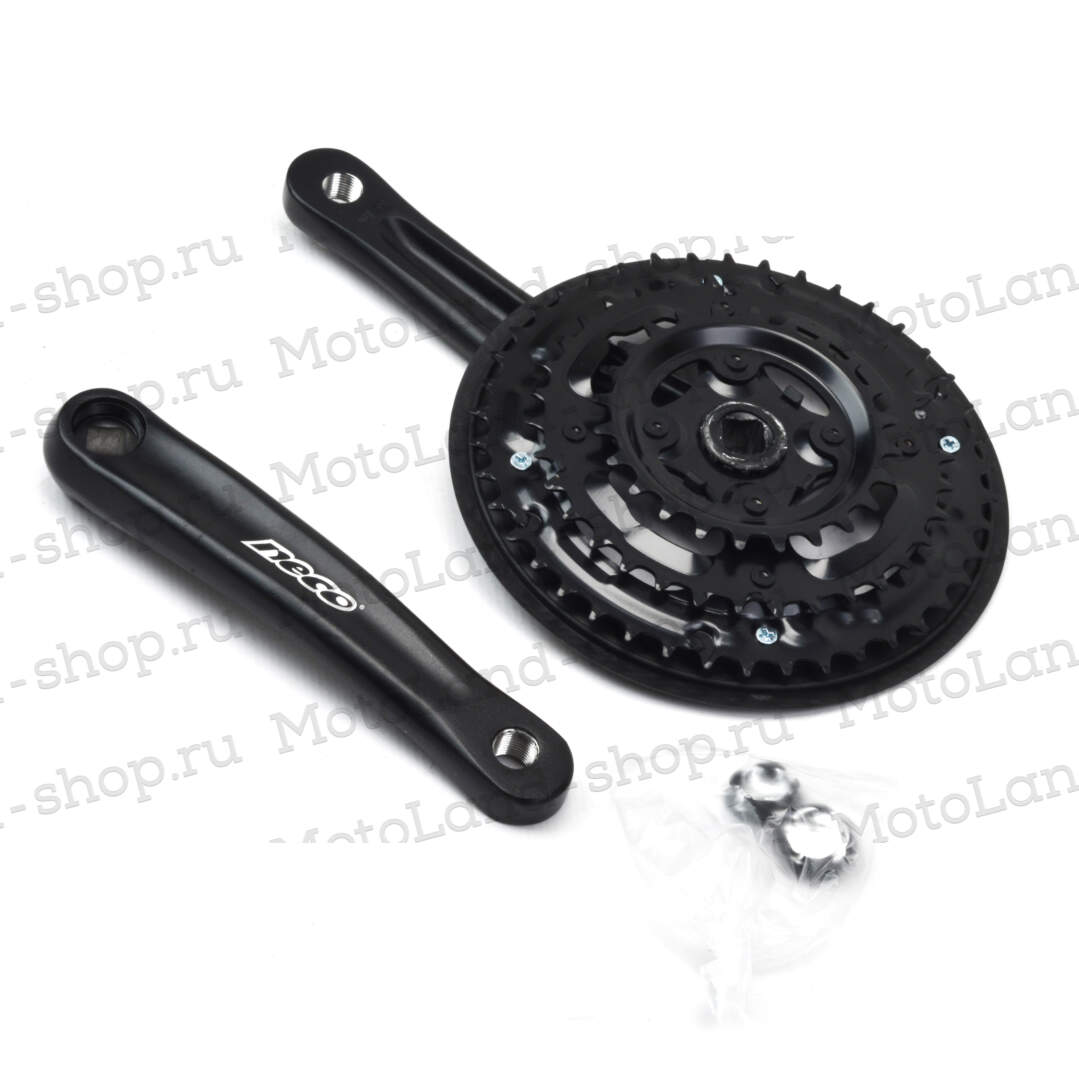 Шатун NECO NSA-3003  звёзды 24/34/42T сталь,170мм