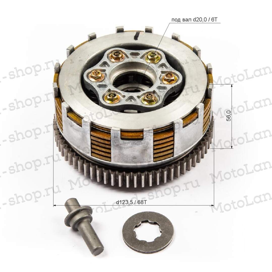 Барабан сцепления в сборе 170MM-2 (CB250) water, 4V  ZS