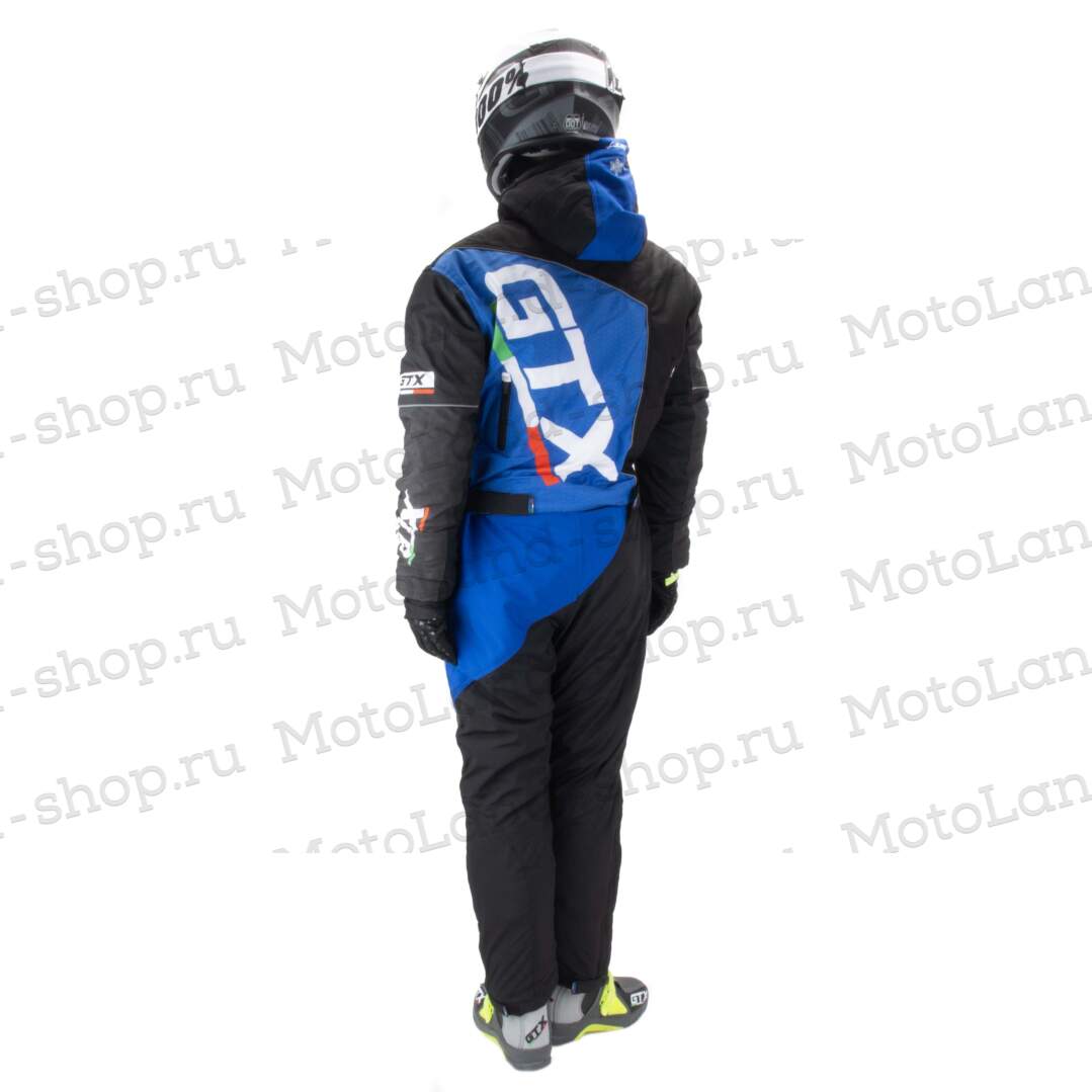 Комбинезон для снегохода GTX №1 black-blue (текстиль) (M)
