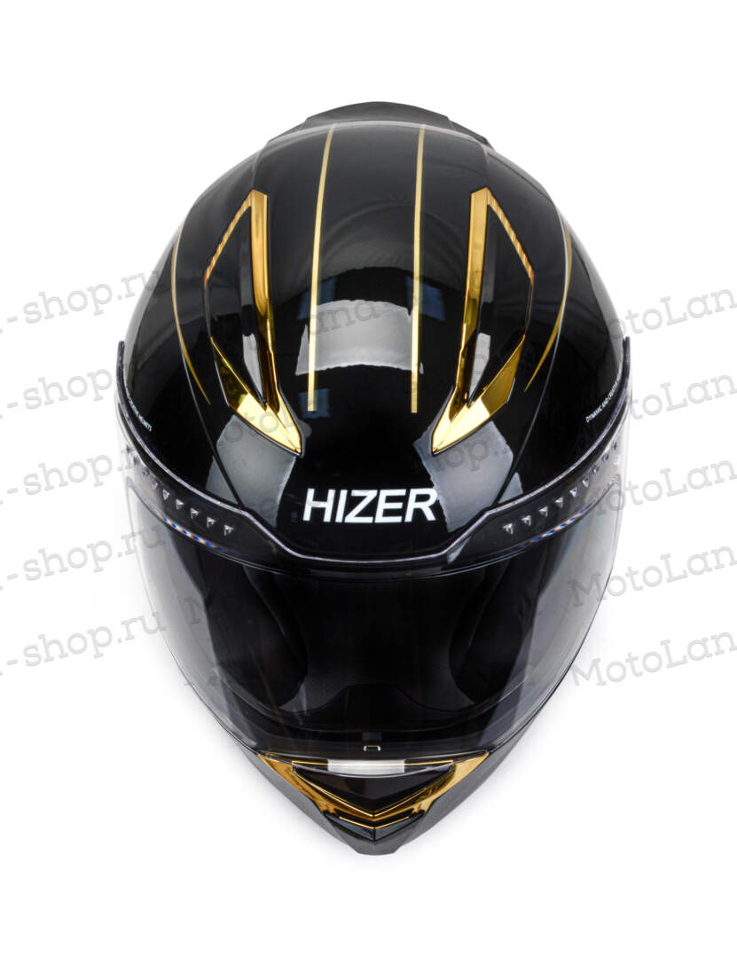 Шлем мото интеграл HIZER 550 №4 (M) black