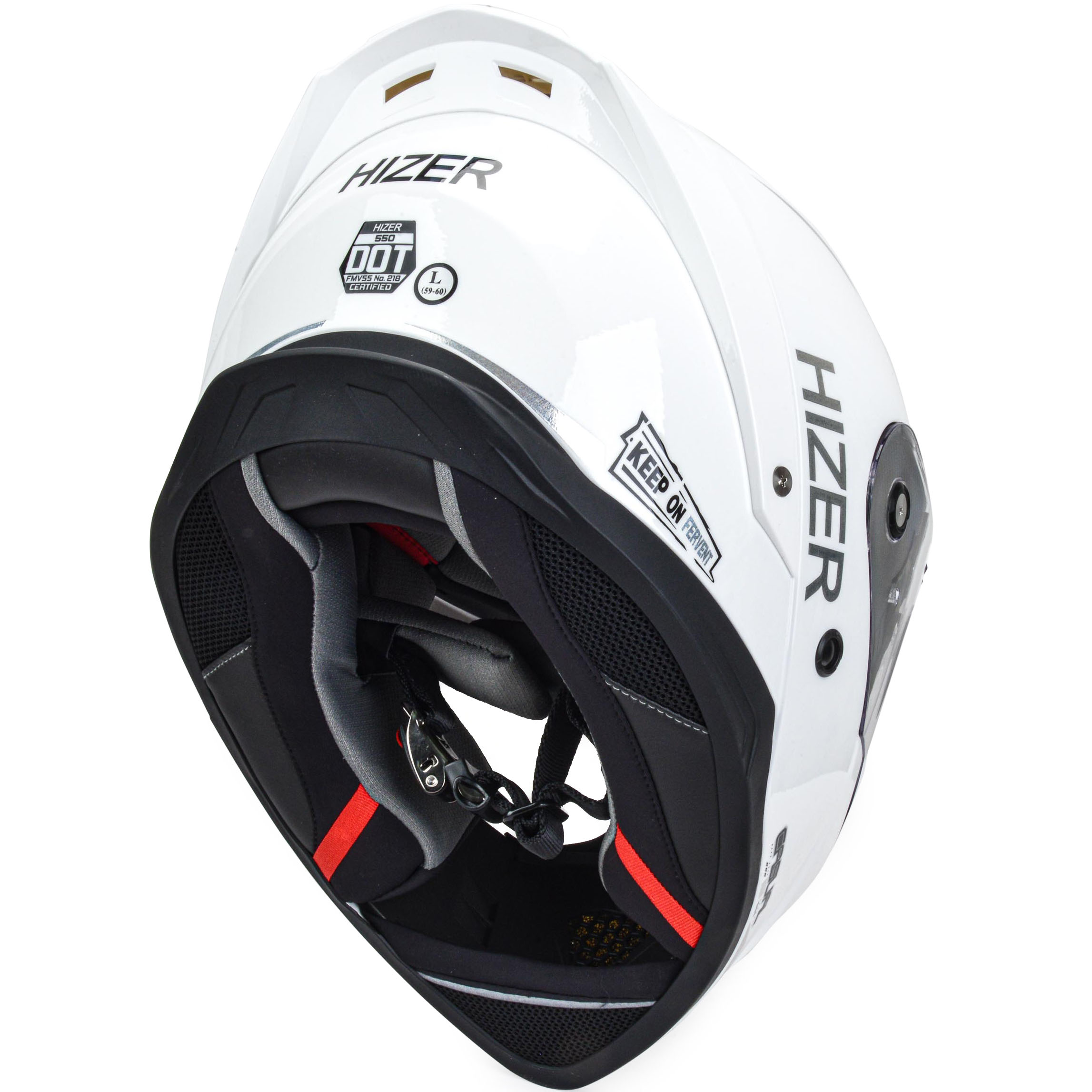Шлем мото интеграл HIZER 550 №4 (M) white