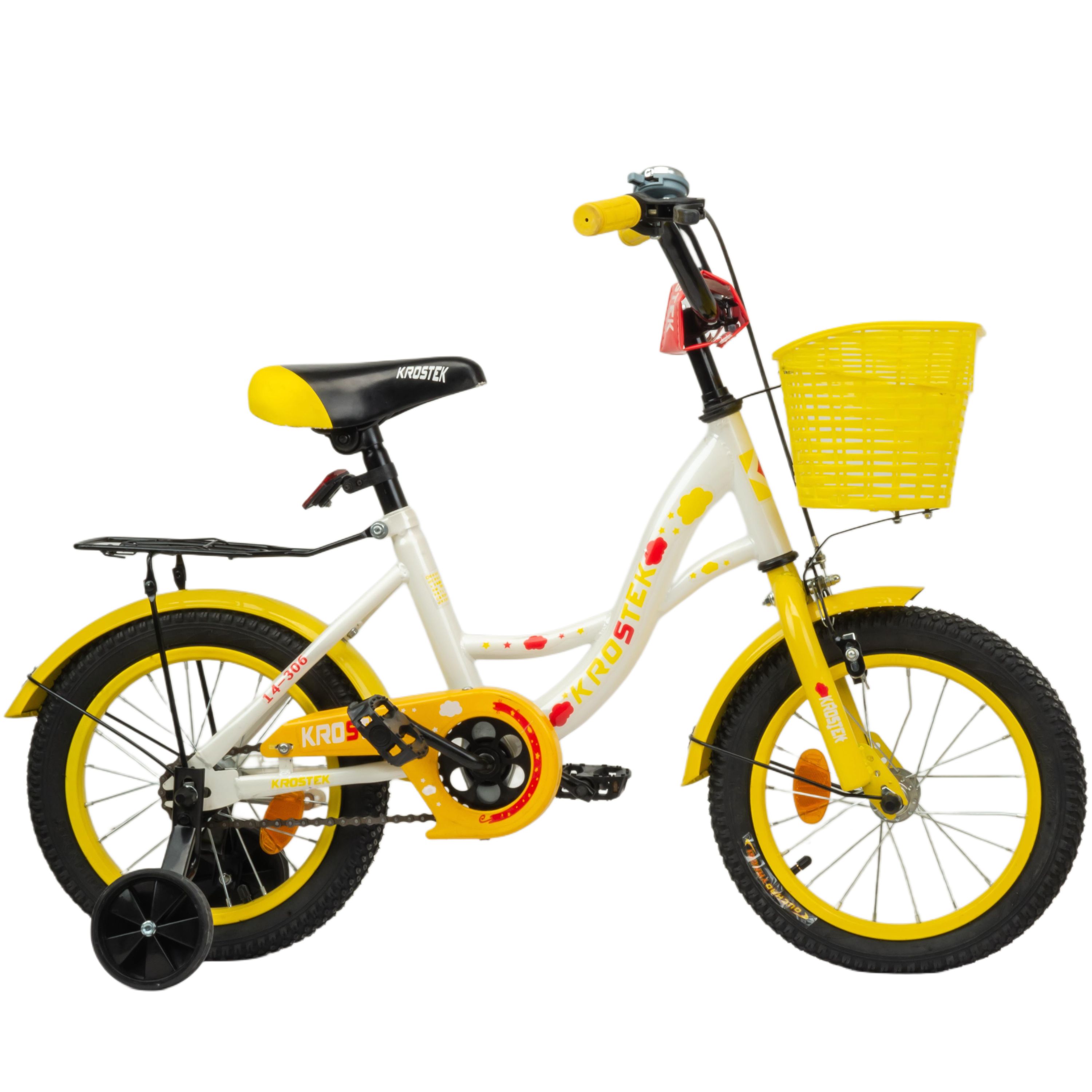 Велосипед 14" KROSTEK PLAY (рама 10") (желтый)