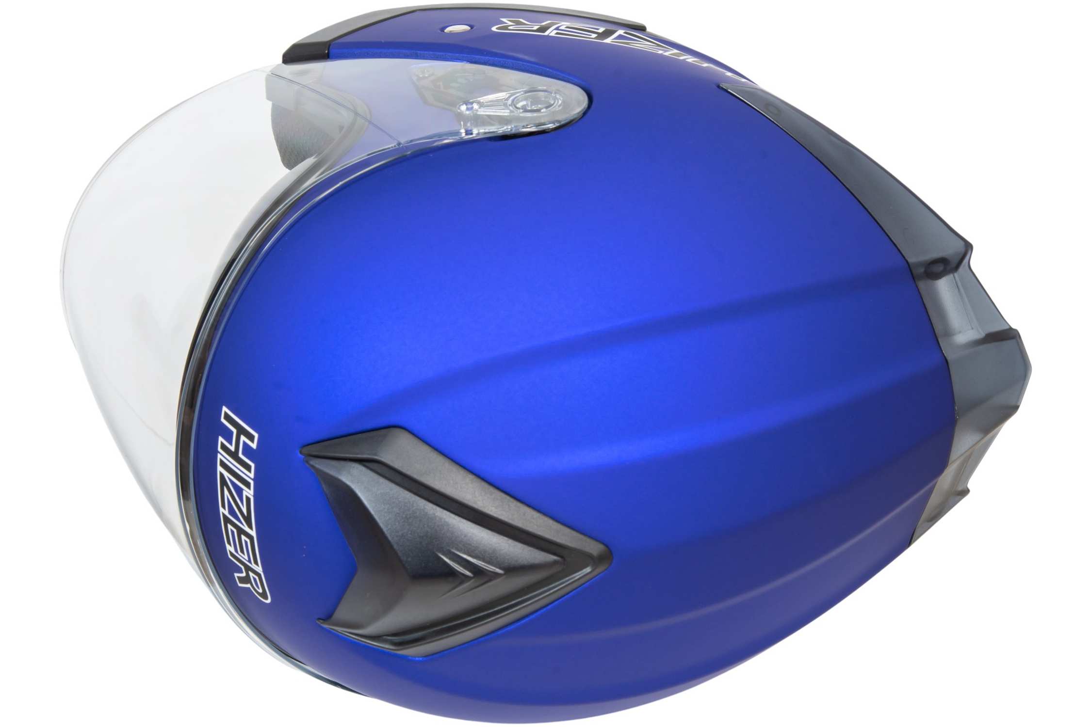 Шлем мото открытый HIZER J232 №2 (L) matte blue (2 визора)