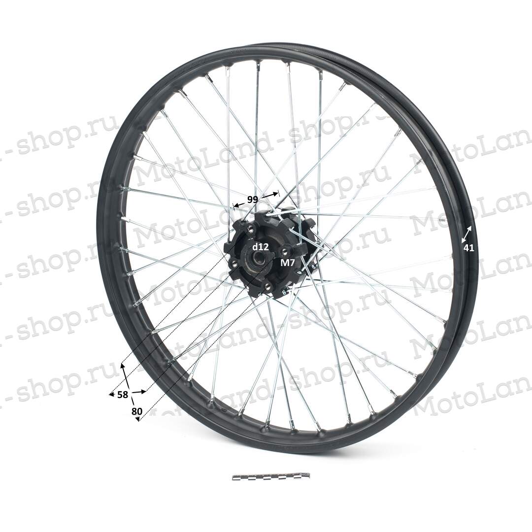 Обод передний 21" TTR250 кросс (1,60-R21, d=12mm, 4х80х58) Обод передний 21" TTR250 кросс (1,60-R21, d=12mm, 4х80х58)