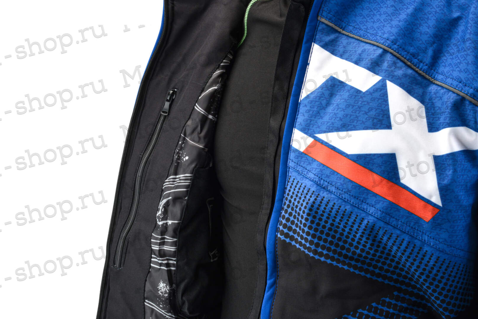 Куртка для снегохода GTX №1 black-blue (текстиль) (L)