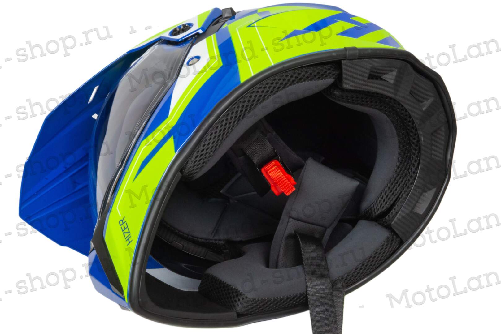 Шлем мото мотард HIZER J6808 №2 (S) yellow/blue Шлем мото мотард HIZER J6808 №2 (S) yellow/blue