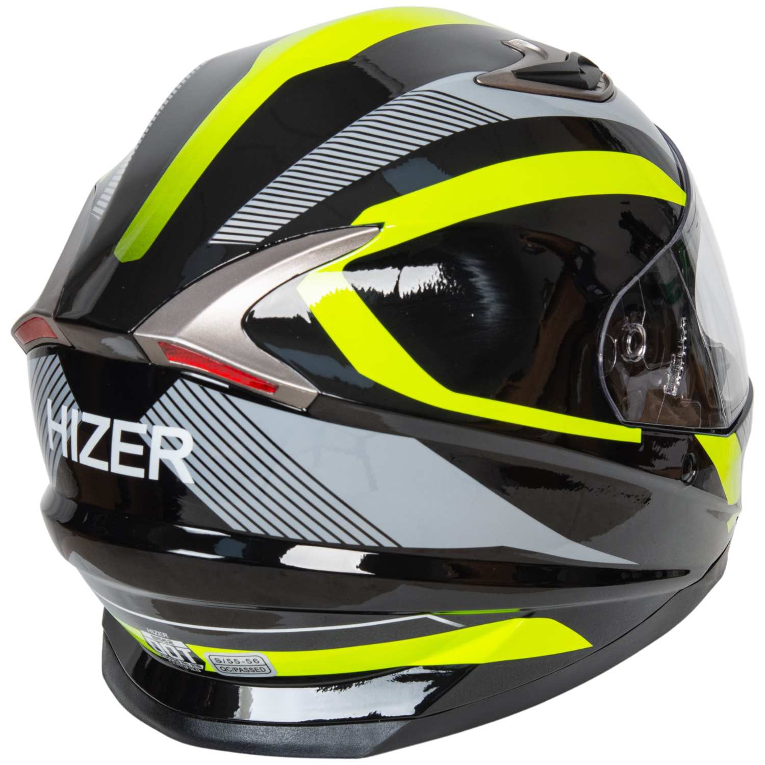 Шлем мото интеграл HIZER B562 №1 (S)  black/yellow
