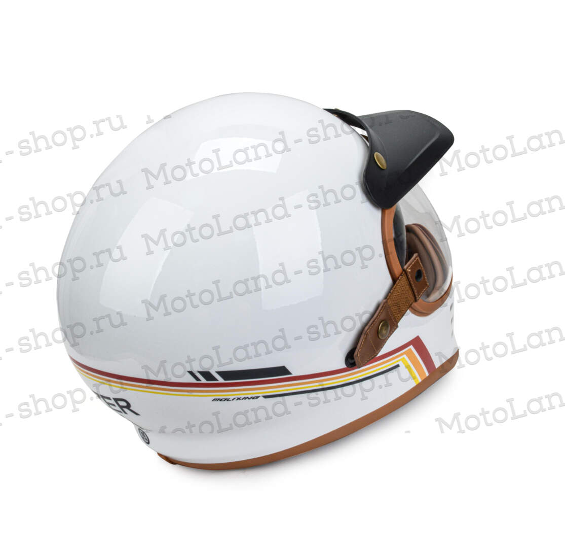 Шлем мото мотард HIZER 252 №1 (M) white Шлем мото мотард HIZER 252 №1 (M) white