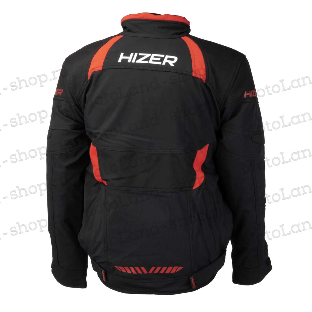 Куртка для снегохода HIZER №1 black-red (текстиль) (XXL)