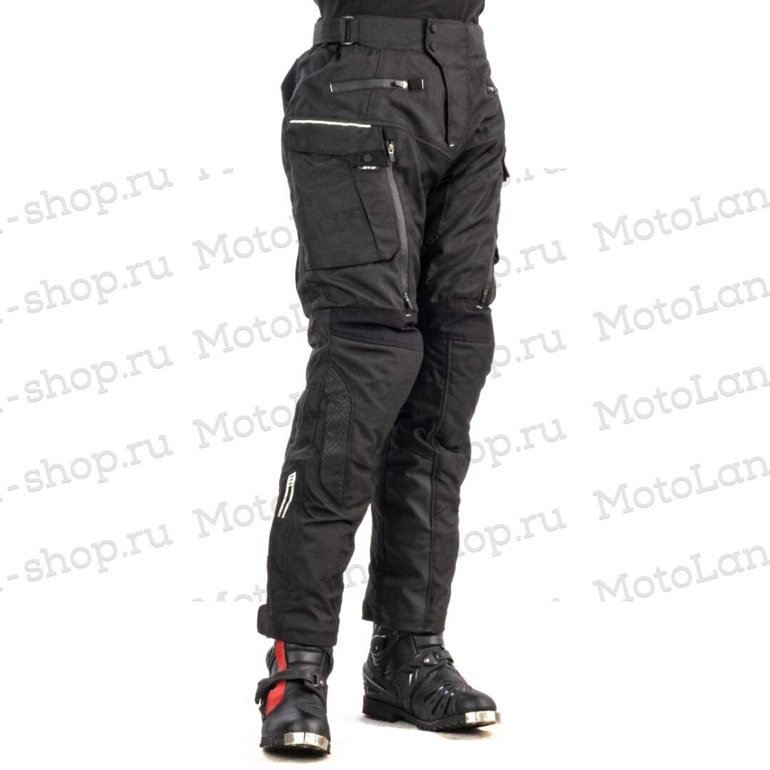 Штаны мотоциклетные (текстиль) GTX EJ-3001 BLACK (XL)