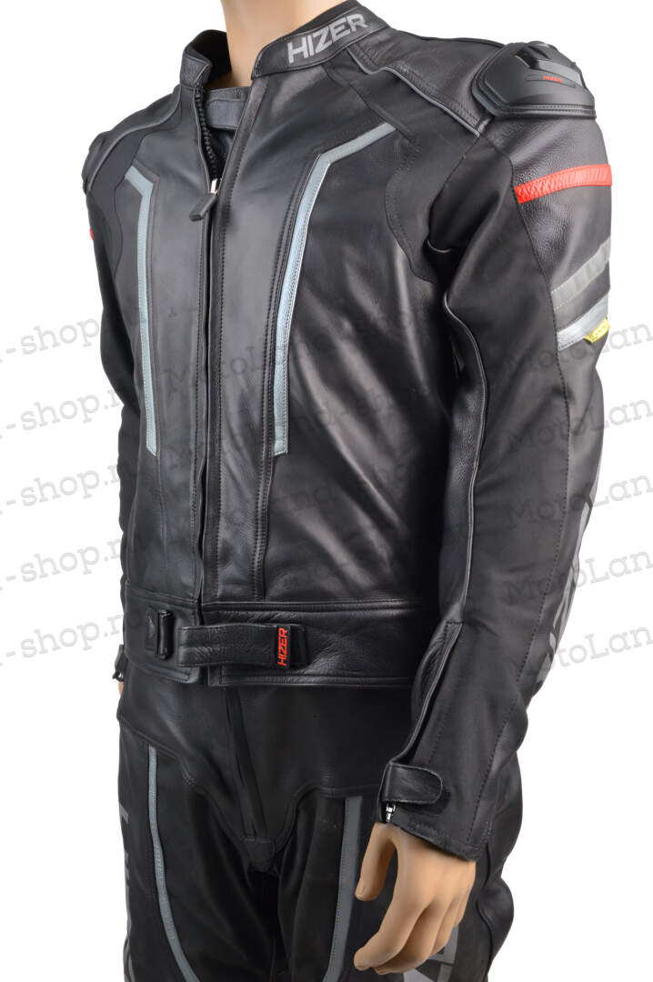 Комбинезон мотоциклетный (кожа) HIZER CE-1070 Gray (S)