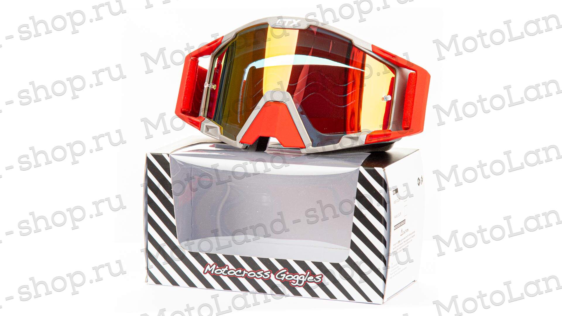 Очки Мотокросс GTX 5025 серо/красные Очки Мотокросс GTX 5025 серо/красные