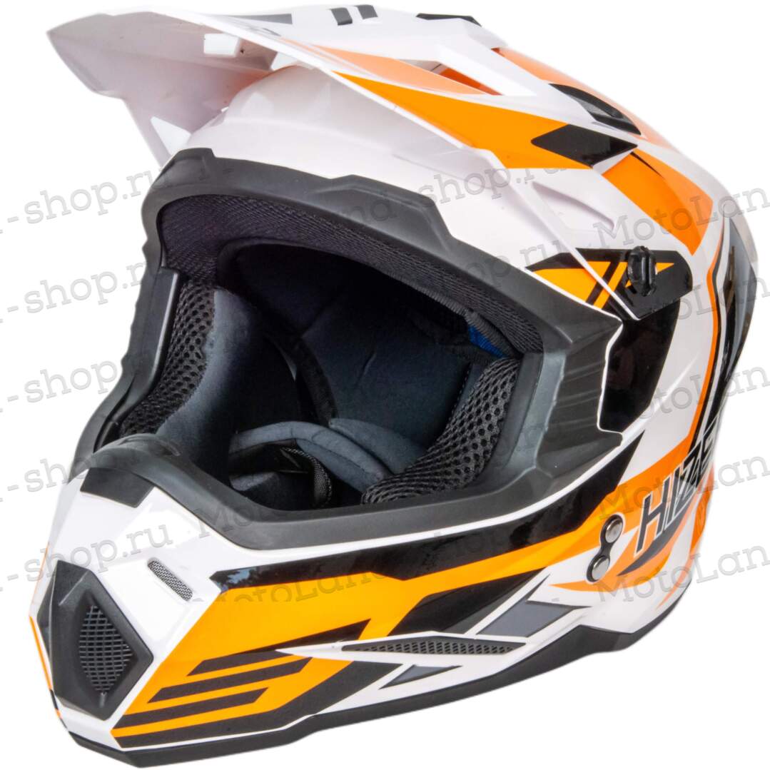 Шлем мото кроссовый HIZER J6801 №7 (XL)  neon yellow 