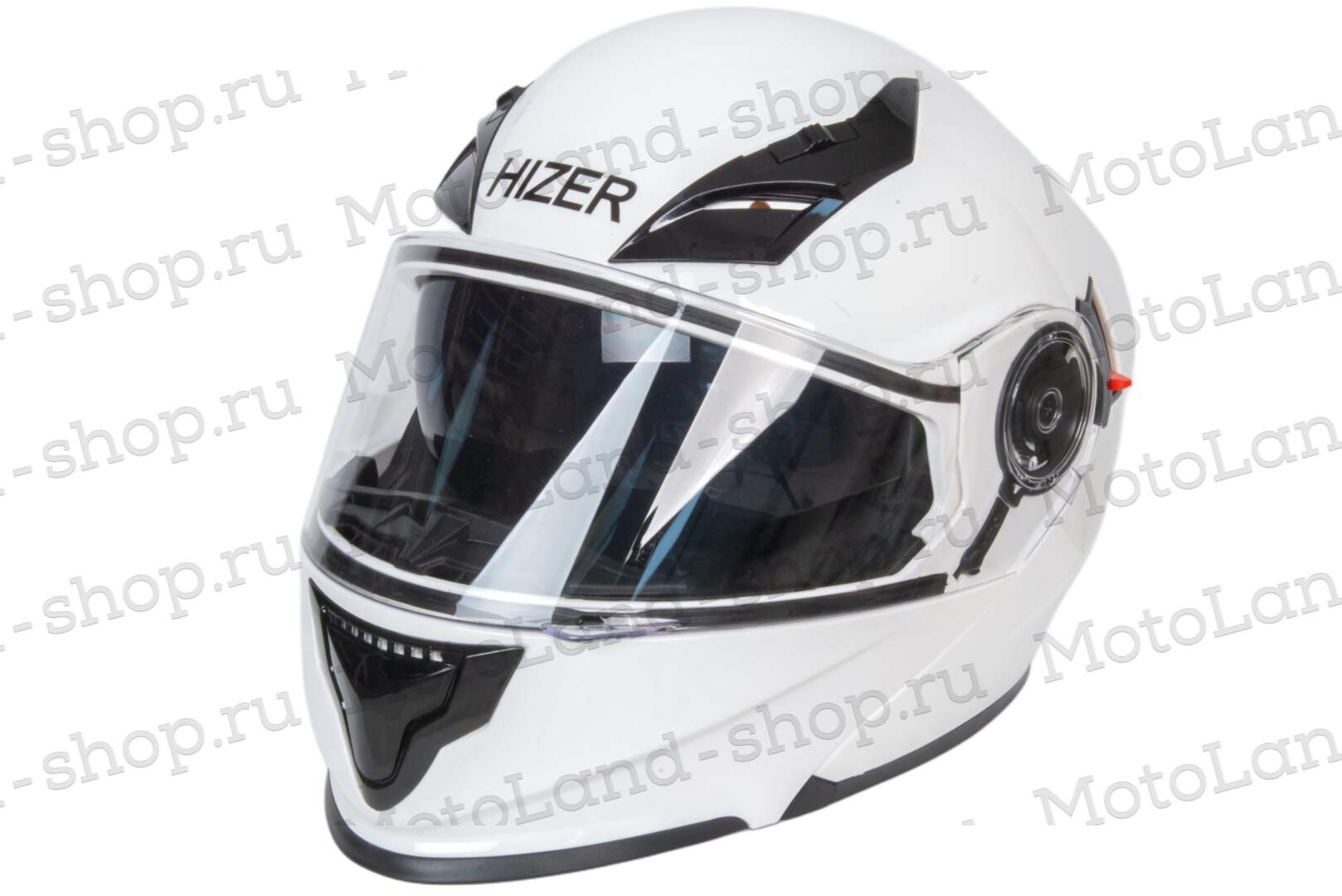 Шлем мото модуляр HIZER 627 (XL) white (2 визора)