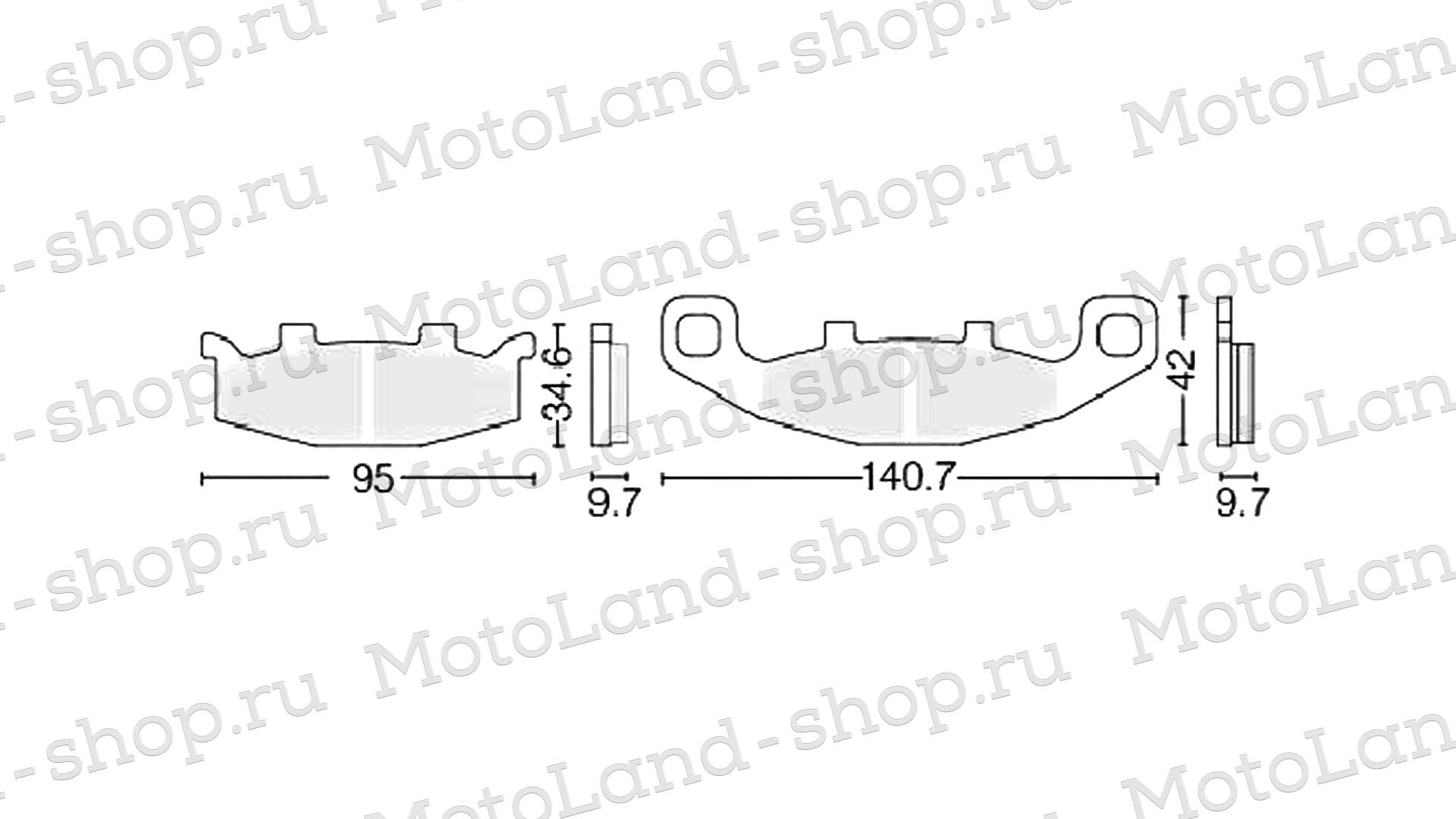 Колодки тормозные дисковые №16 X-TECH (less-metallic) медь
