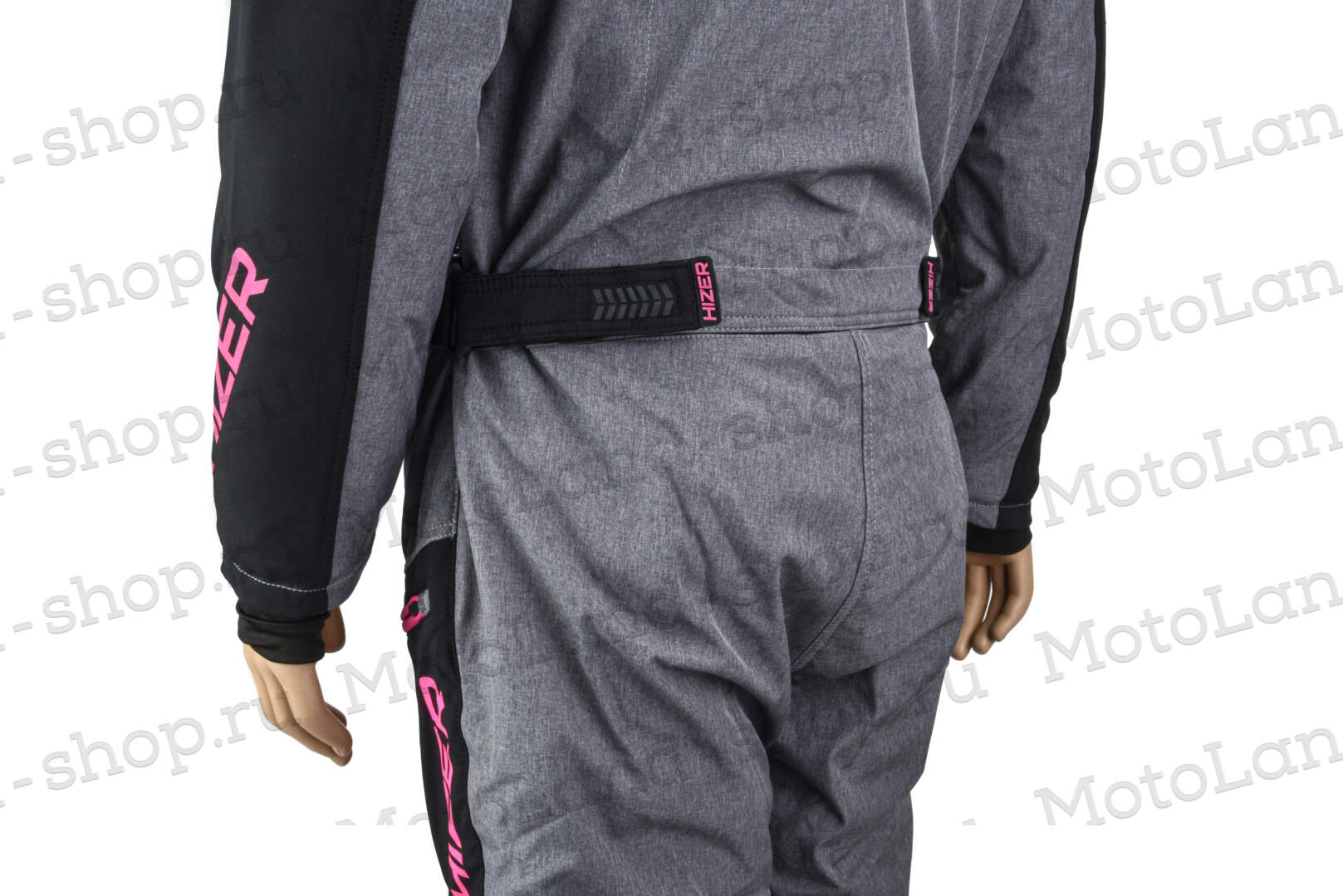 Комбинезон для снегохода (женский) HIZER №4 black-gray (текстиль) (M)