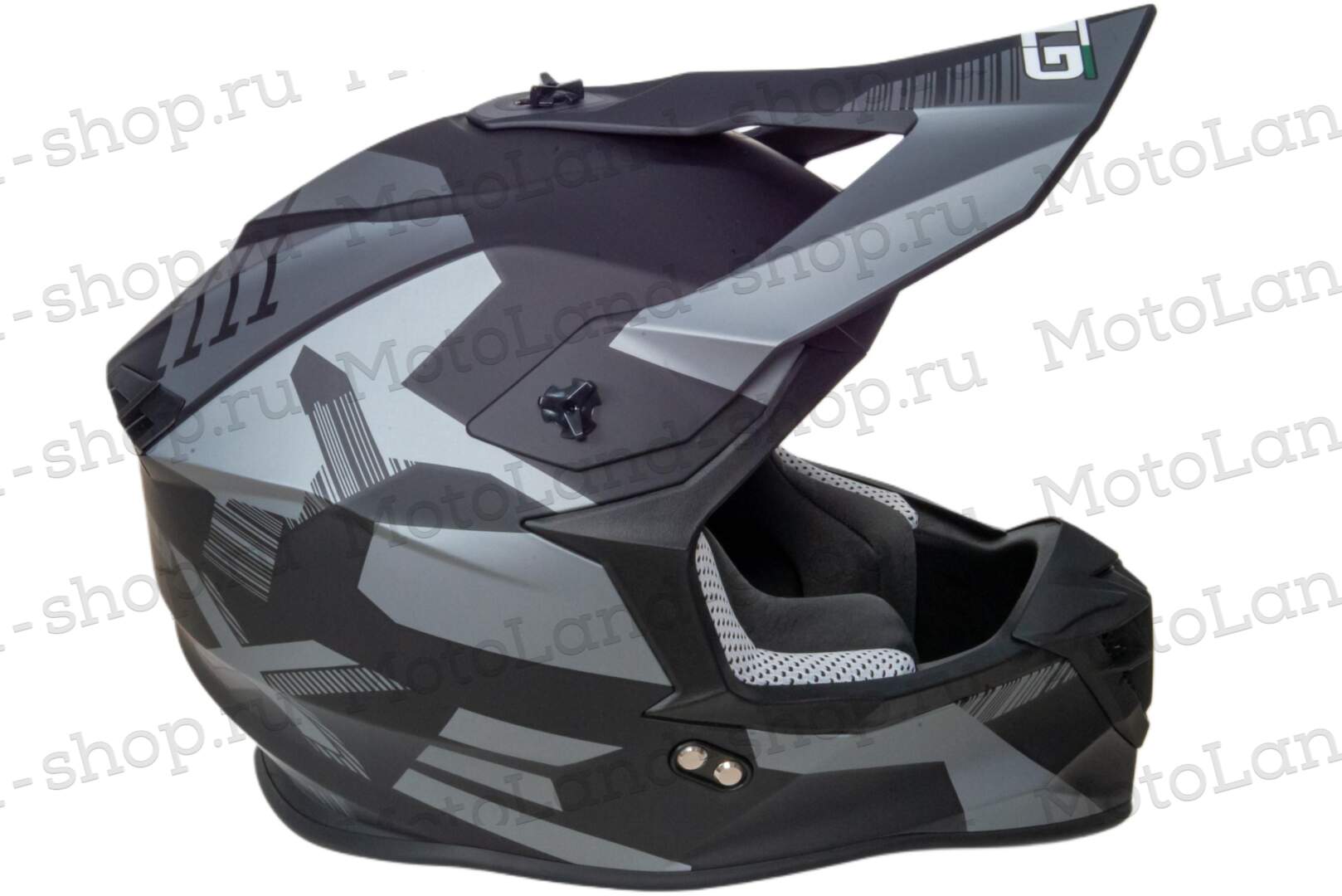 Шлем мото кроссовый GTX 633 №7 (S) BLACK/GREY