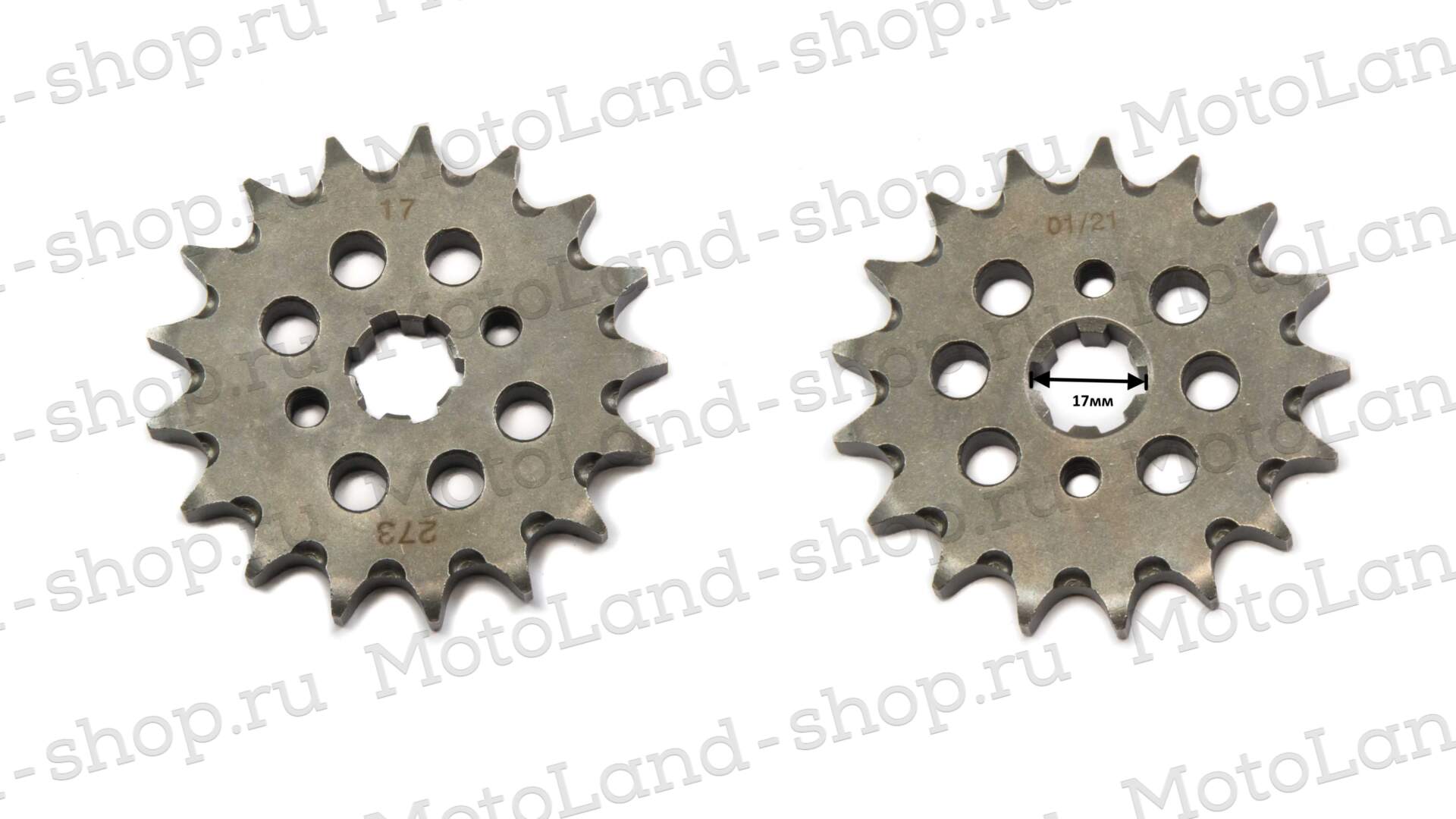 Звезда ведущая (428H-17) 17мм X-TECH сталь 20CrMnTi, с самоочисткой