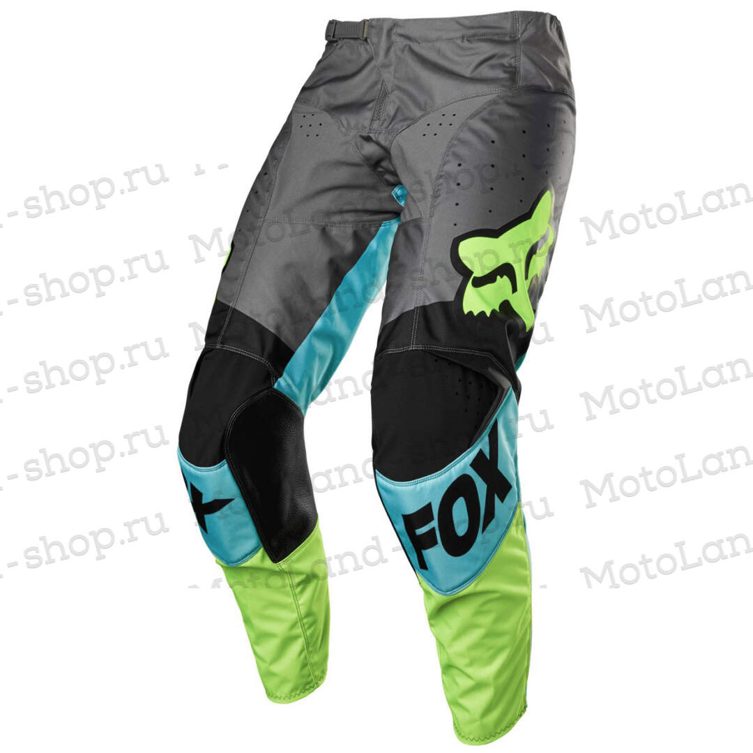 Штаны для мотокросса (детские) FOX №1 / Grey/Neon-Green (рост 140-145 см)