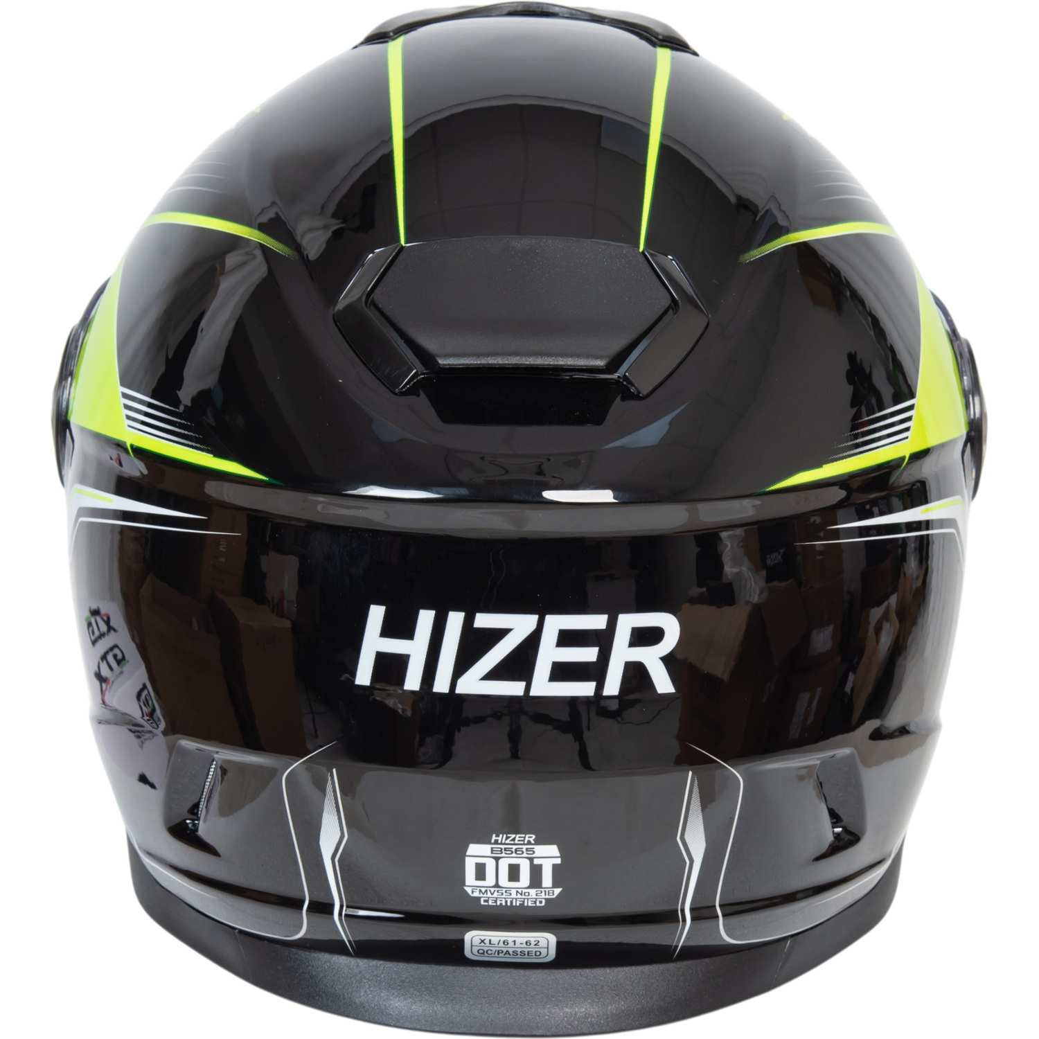 Шлем мото интеграл HIZER B565 №3 (L)  black/yellow