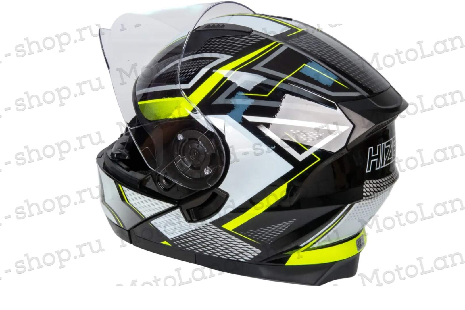Шлем мото интеграл HIZER B5162 №3 (M)  black/lemon Шлем мото интеграл HIZER B5162 №3 (M)  black/lemon