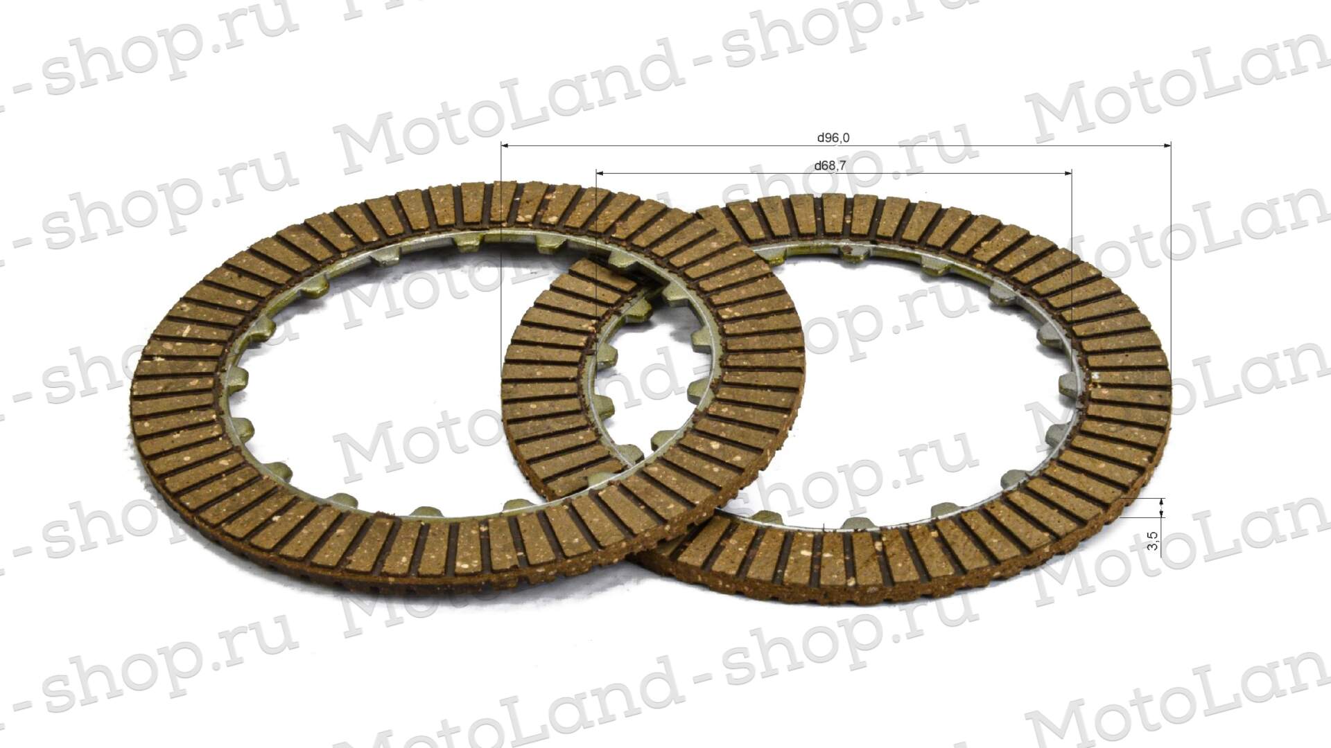 Диск сцепления 139FMB,147FMH,152FMH 50-110см3 (компл 2шт) X-TECH