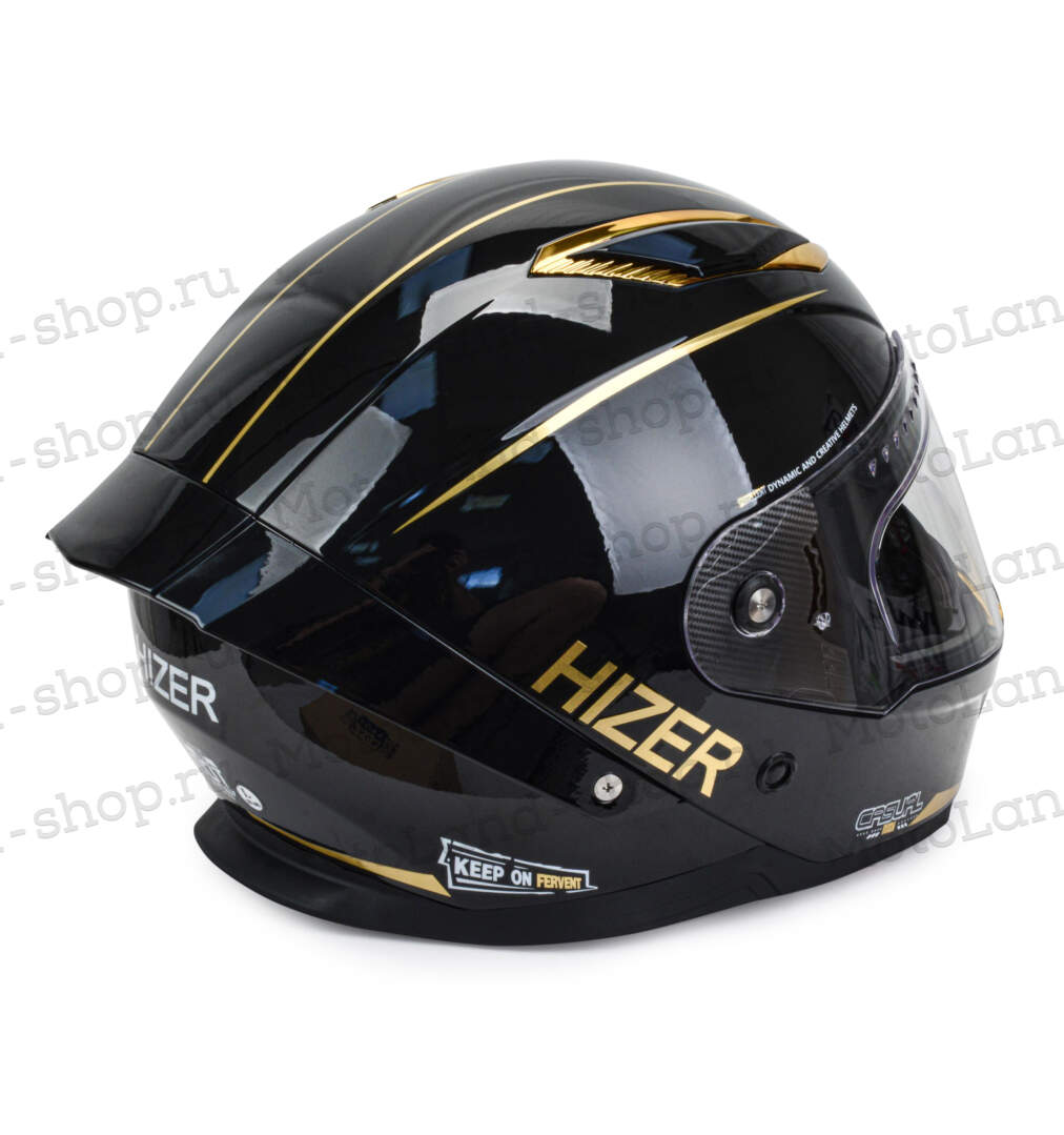 Шлем мото интеграл HIZER 550 №4 (M) black