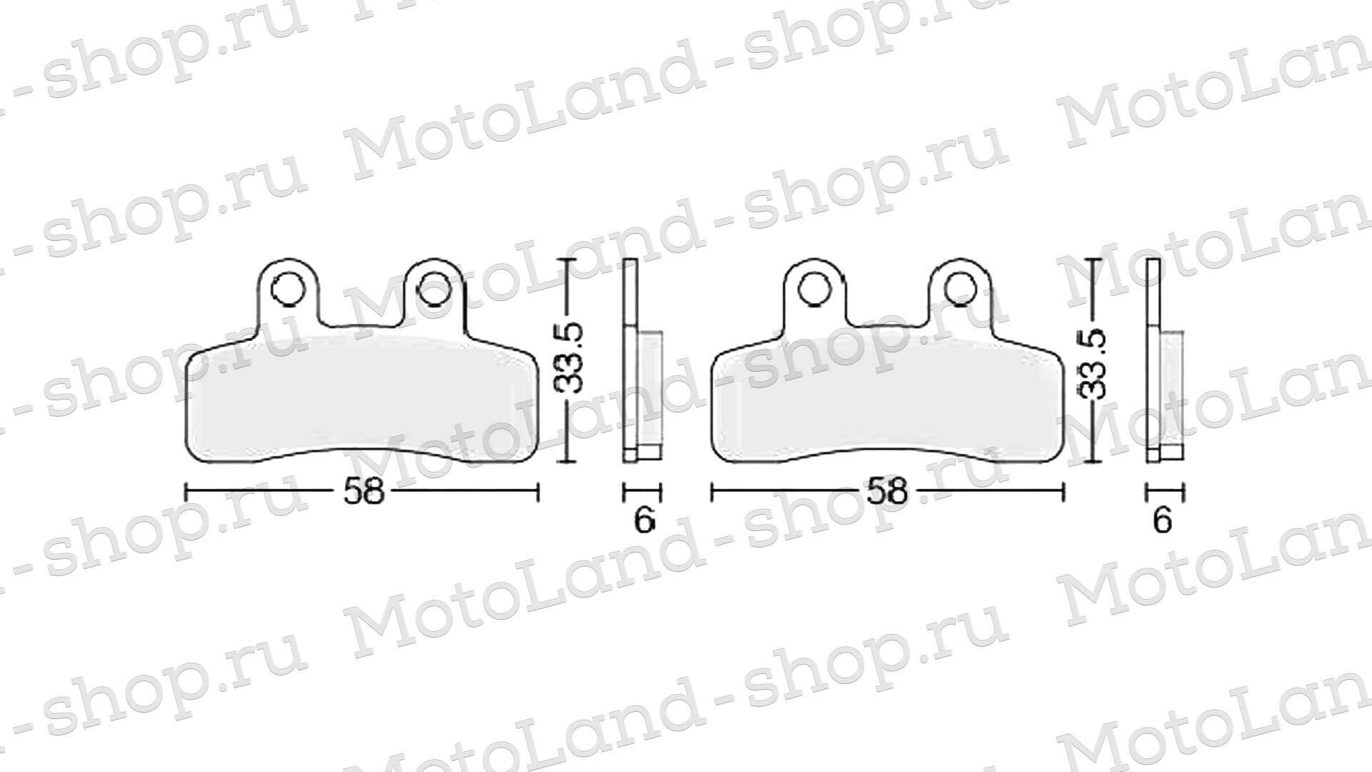 Колодки тормозные дисковые  №6 X-TECH (less-metallic) медь