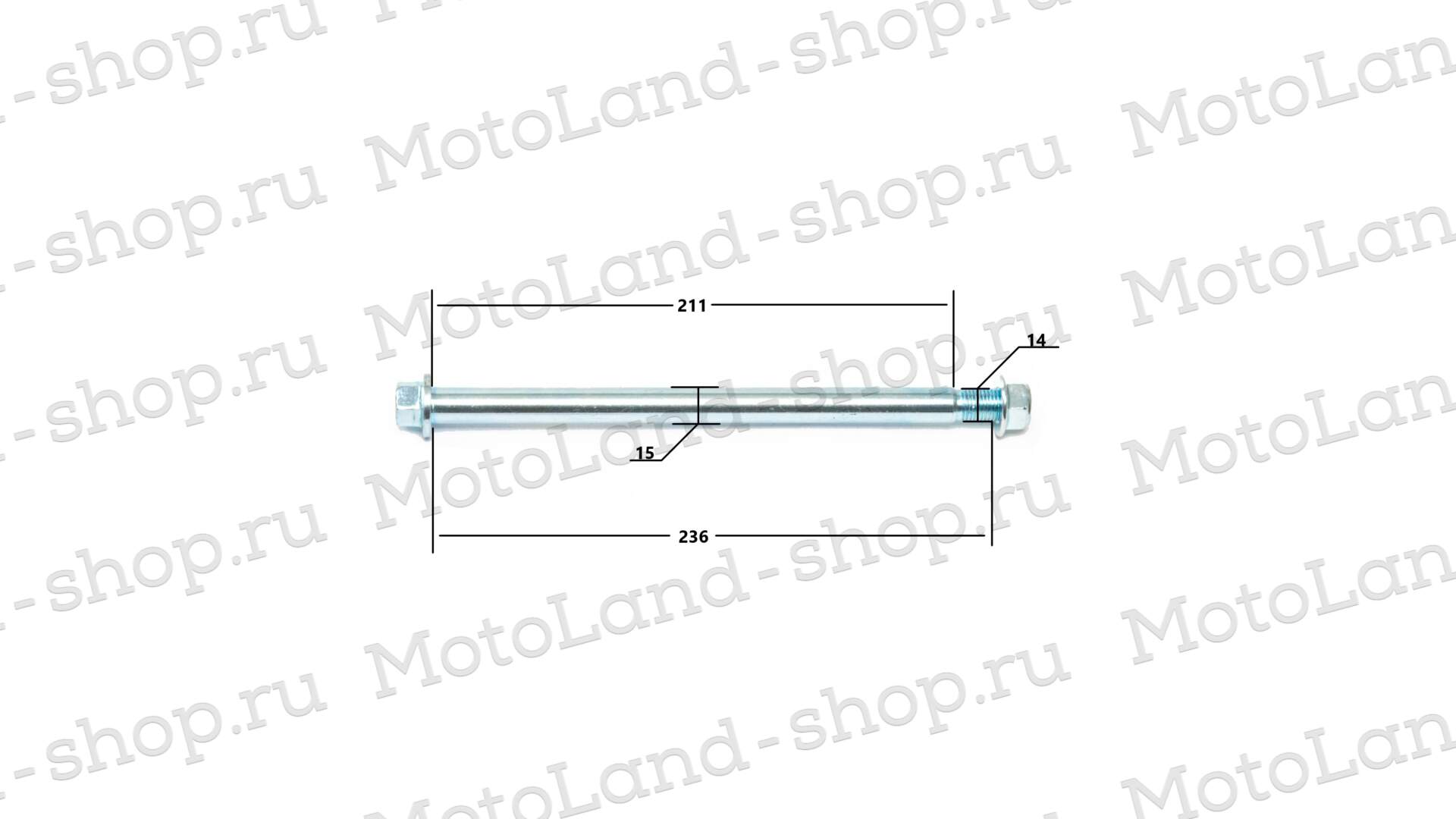 Ось колеса зад. M15х1,5х235mm; TTR250