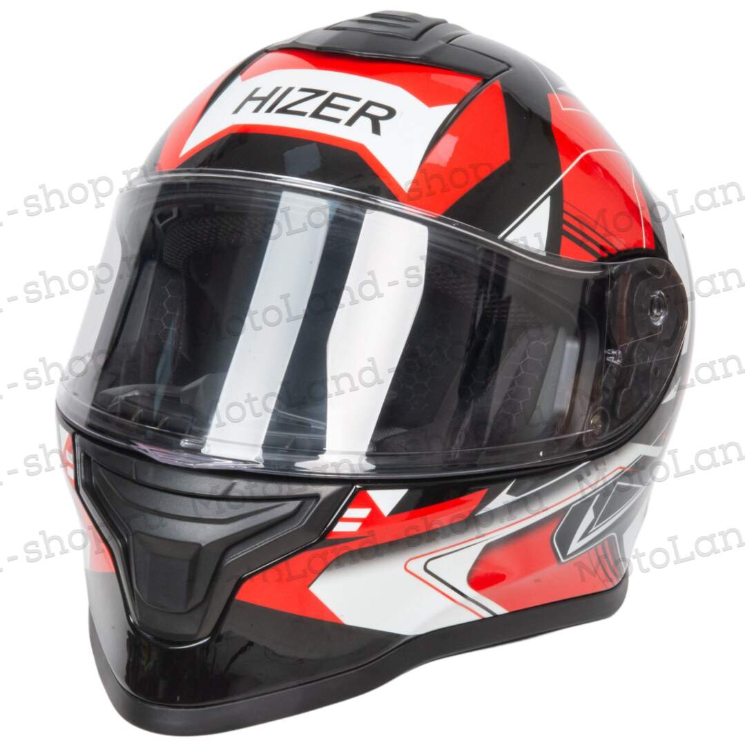 Шлем мото интеграл HIZER J5325 №2 (XL) red