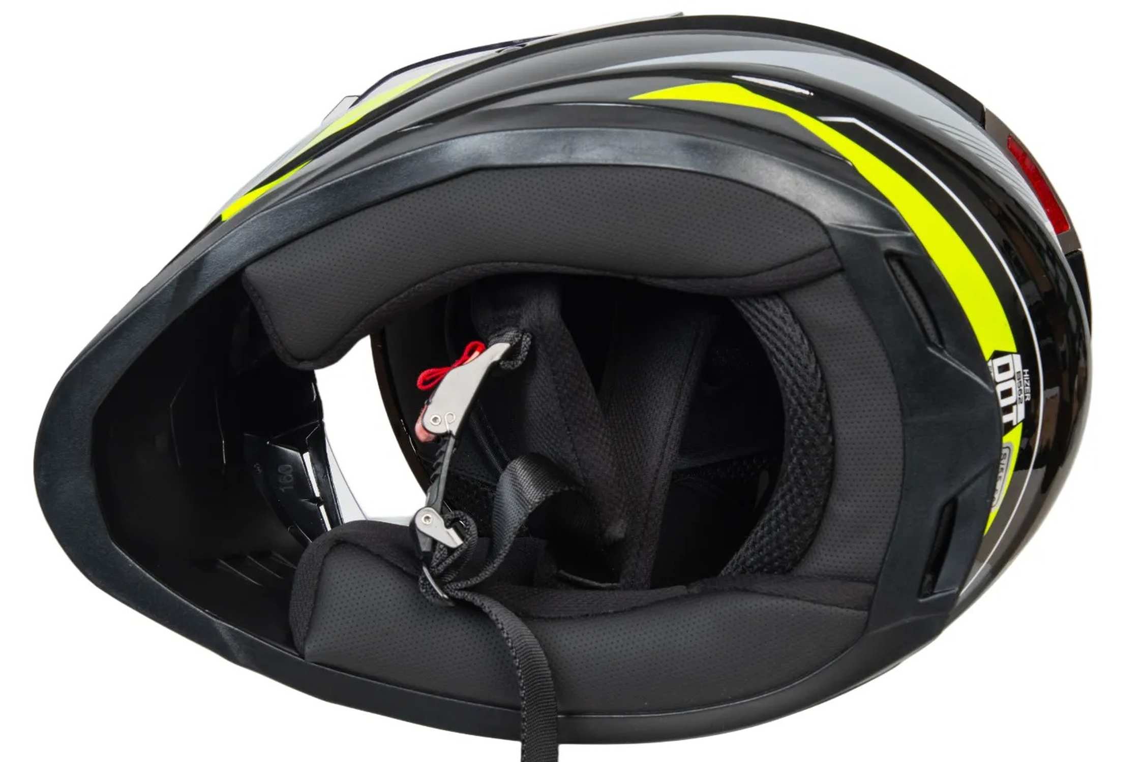 Шлем мото интеграл HIZER B562 №1 (S)  black/yellow