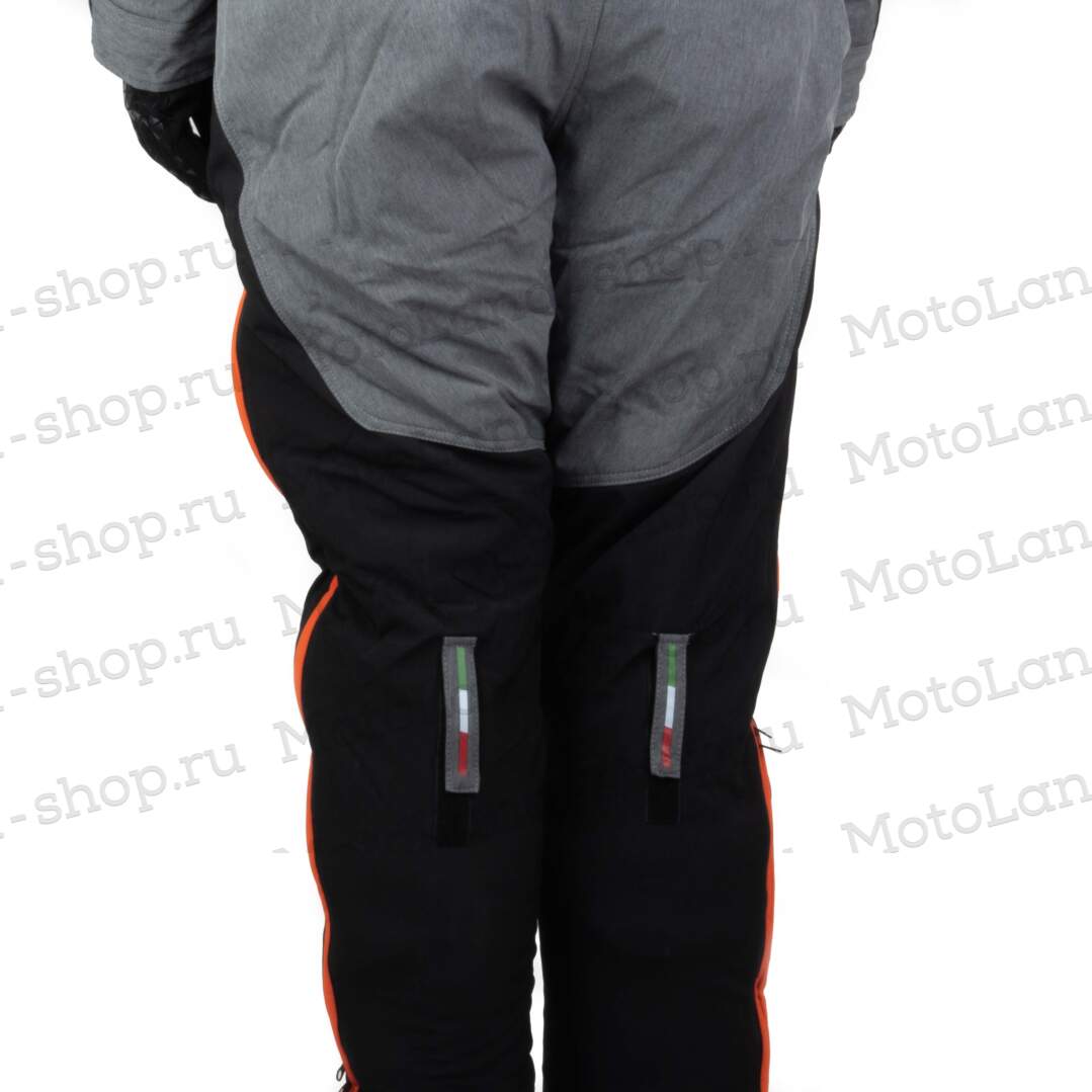 Комбинезон для снегохода GTX №3 black-orange (текстиль) (M)