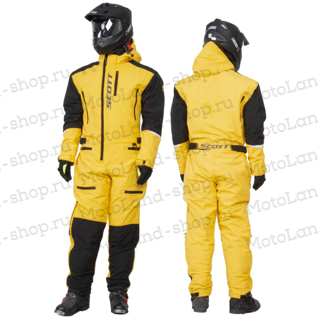 Комбинезон для снегохода SCOTT DS Shell Dryo One Piece (-5 C) №2 yellow-black (текстиль) (XL)