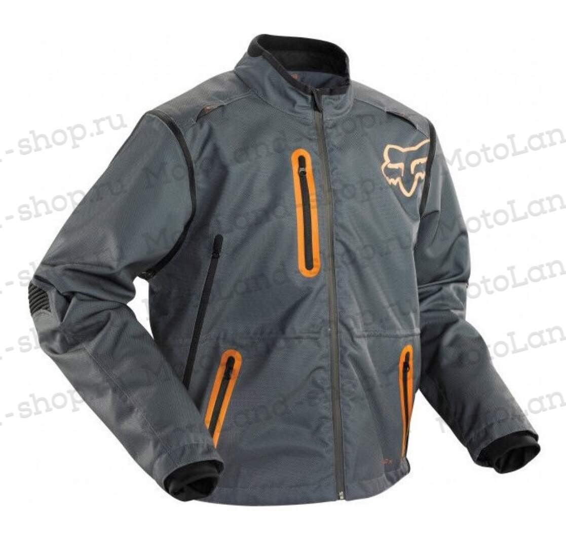 Куртка мото FOX №4 black (текстиль) (XXL)