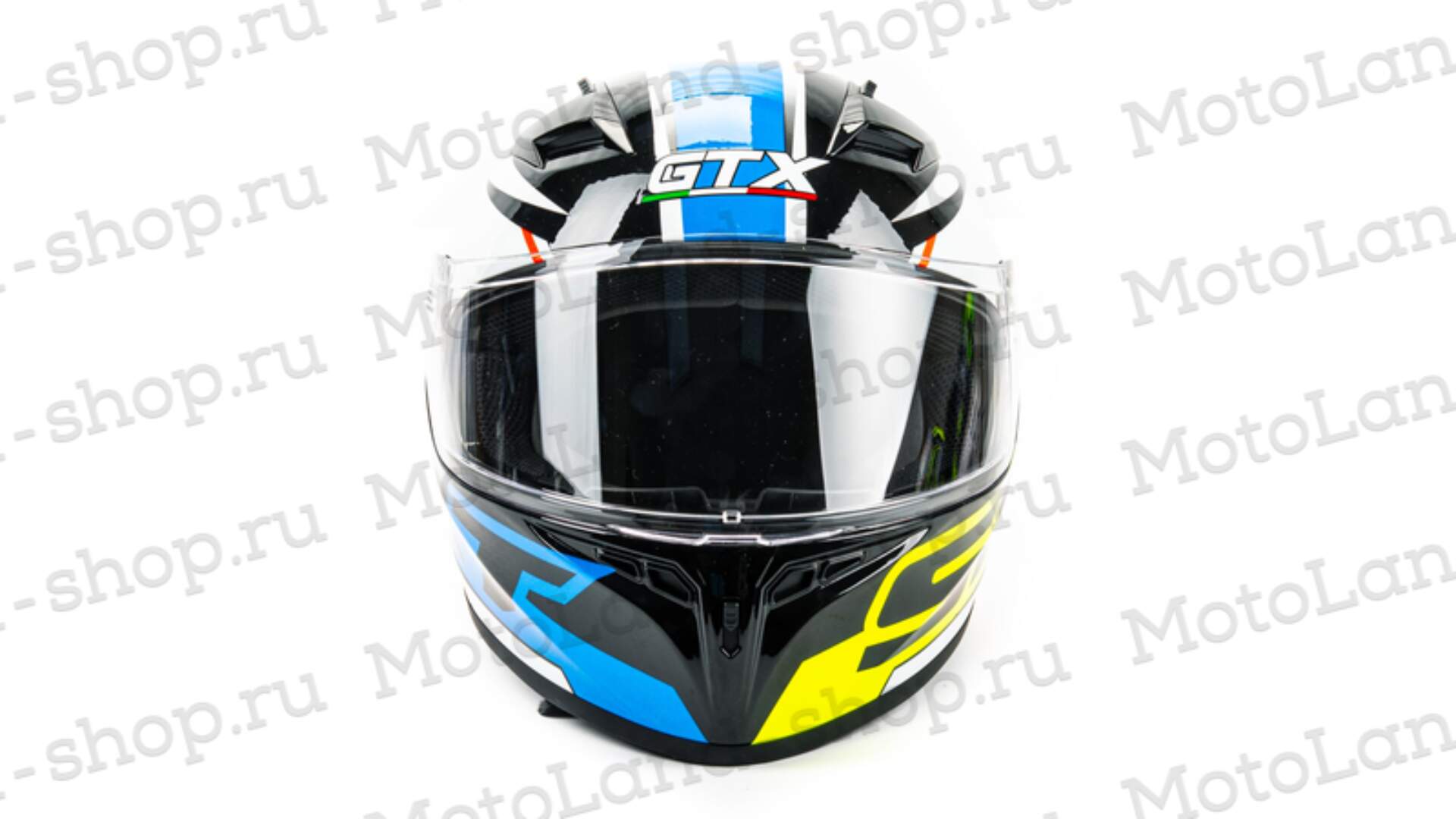 Шлем мото интеграл GTX 578 №2 (M) BLACK/ ORANGE GREEN