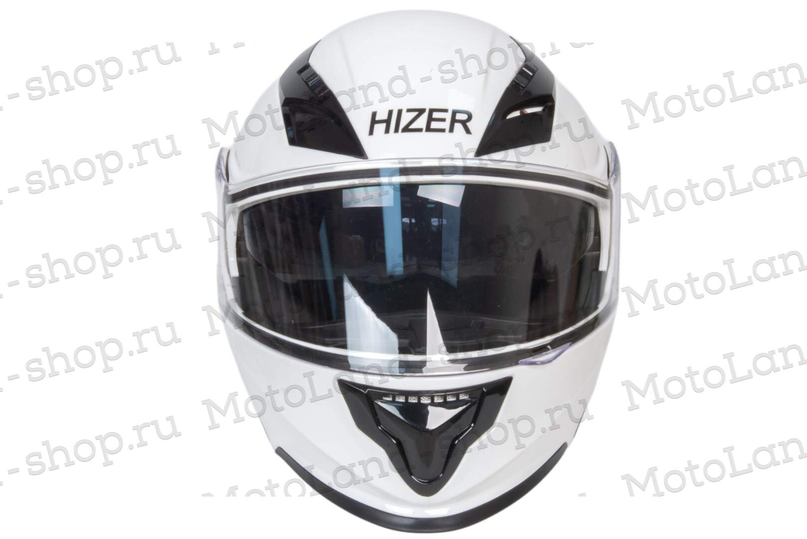 Шлем мото модуляр HIZER 627 (XL) white (2 визора)