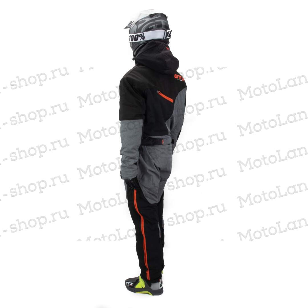 Комбинезон для снегохода GTX №3 black-orange (текстиль) (XXXL)