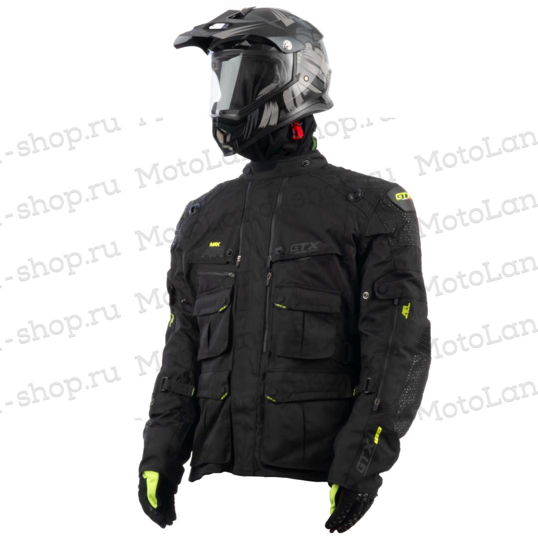 Куртка мотоциклетная (текстиль) GTX EJ-2402 BLACK (XXL)