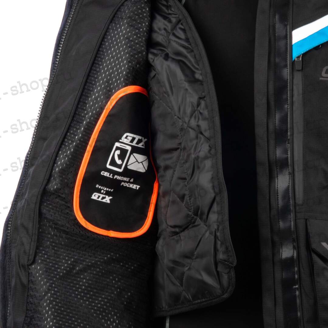 Куртка мотоциклетная (текстиль) женская GTX EJ-2424 BLACK/LIGHT BLUE (M)