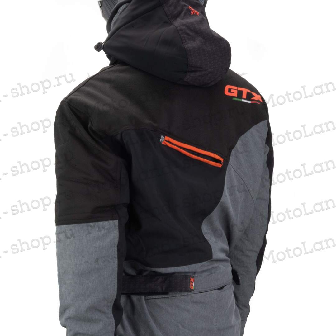 Комбинезон для снегохода GTX №3 black-orange (текстиль) (L)
