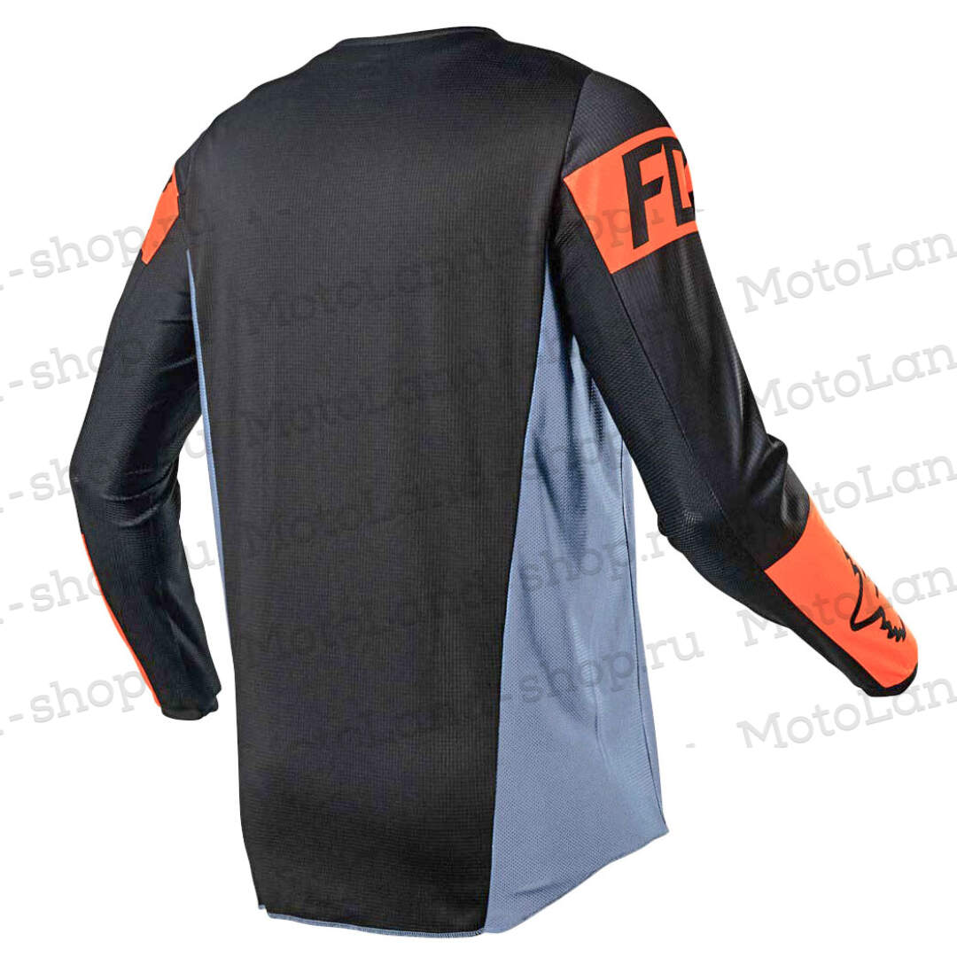 Джерси/футболка для мотокросса (детская) FOX №4 / Grey/Orange (рост 130-140 см)