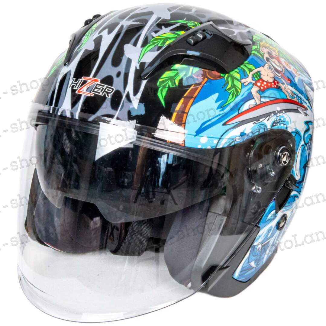 Шлем мото открытый HIZER 237 №1 (S)